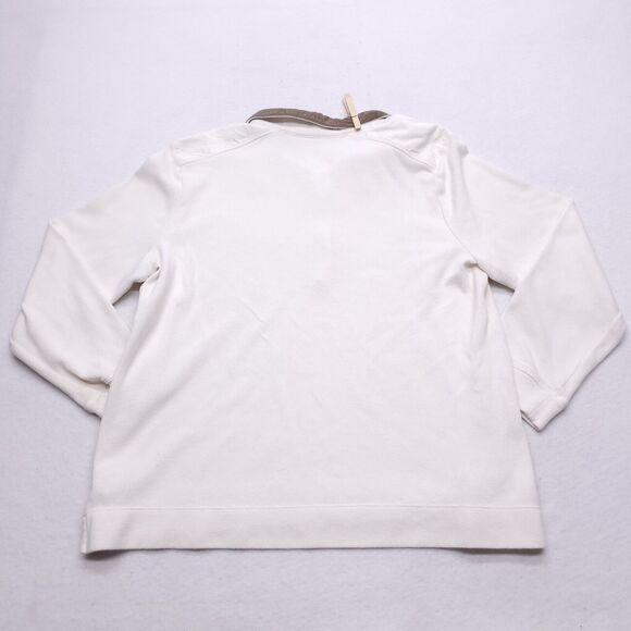 Karen Scott Long Sleeve Casual Pullover Sweatshirt Womens Size L White Brown - Picture 7 of 8